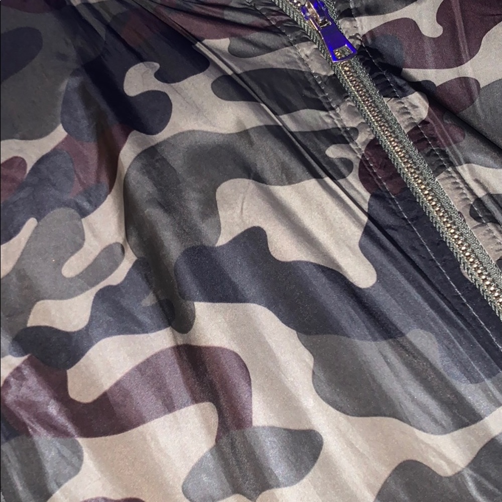 Dark green camo bomber jacket